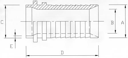 weld ended interlocking hose tail